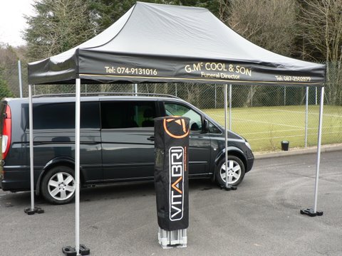 McCools Printed 2.50m x 3.70m Matt Black PVC Vitabri Canopy